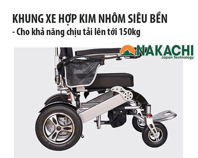 khung xe lăn điện gấp gọn NC-001